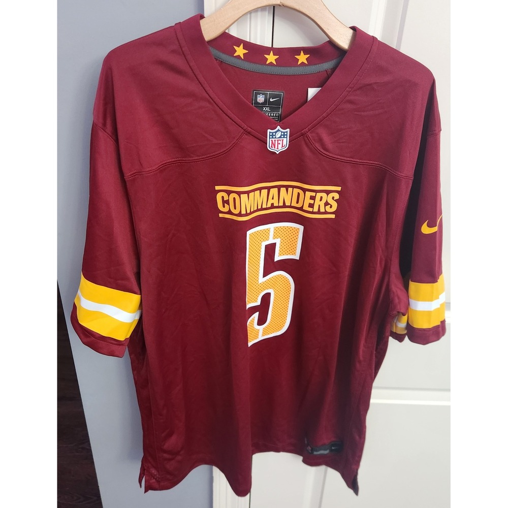 Nike Washington Commanders Jayden Daniels 5 NFL Jersey Mens XXL Burgundy Gold